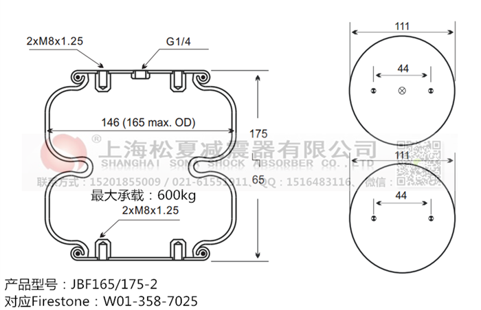 JBF165/175-2橡膠<a href='http://gigasetdigital.com/' target='_blank'><u>空氣彈簧</u></a>