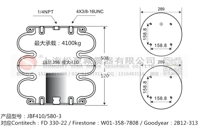 JBF410/580-3橡膠<a href='http://gigasetdigital.com/' target='_blank'><u>空氣彈簧</u></a>